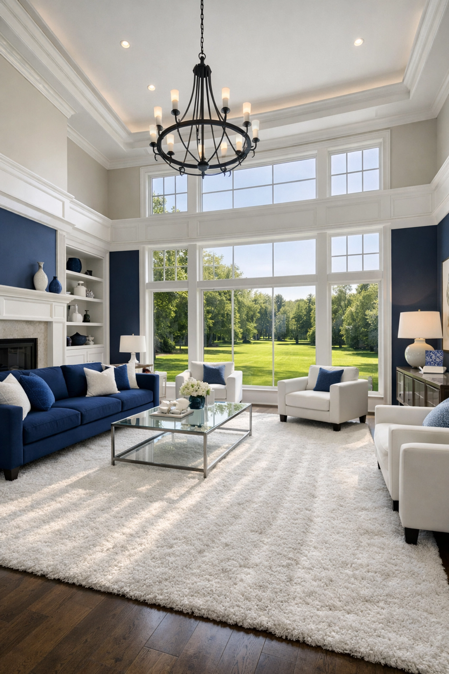 Spotless Wellesley living room showcasing a comprehensive spring cleaning in Massachusetts.