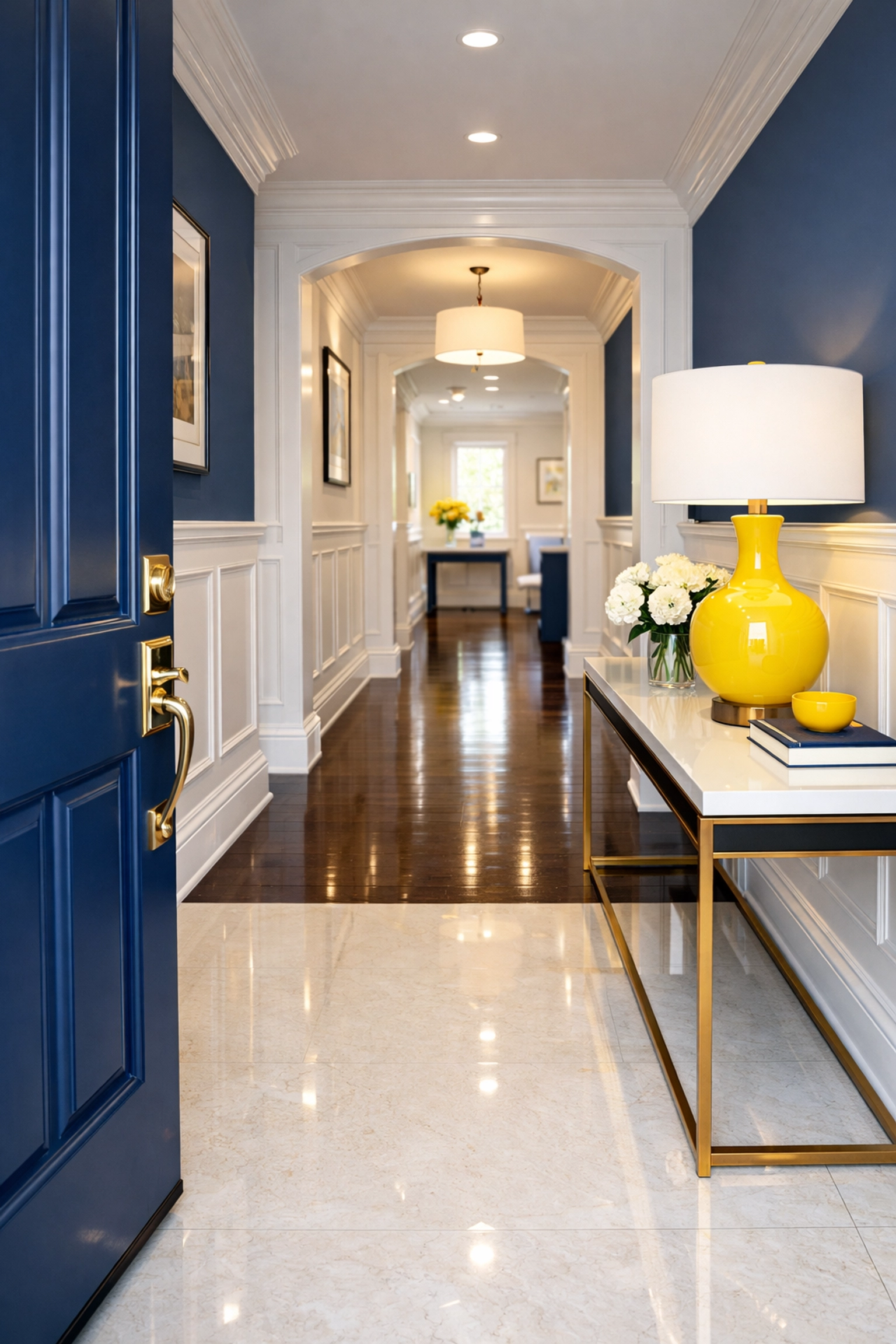 Clean luxury entryway in Westford, perfectly prepared for a recurring weekly or bi-weekly cleaning schedule.