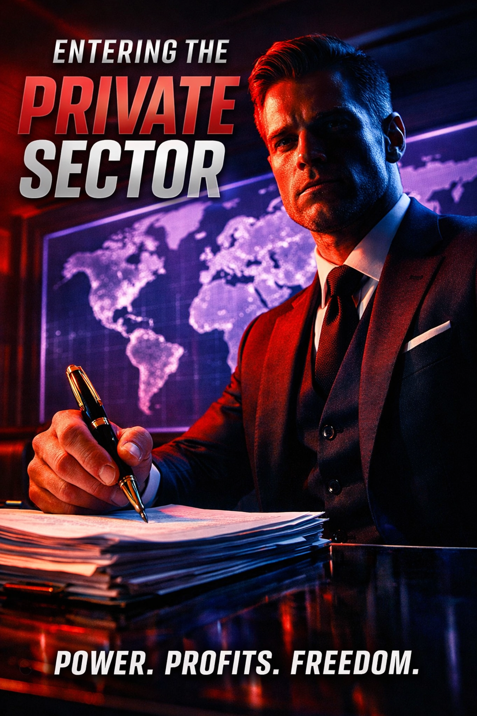 A professional trustee signing paperwork in a private office to reclaim sovereign status and authority.