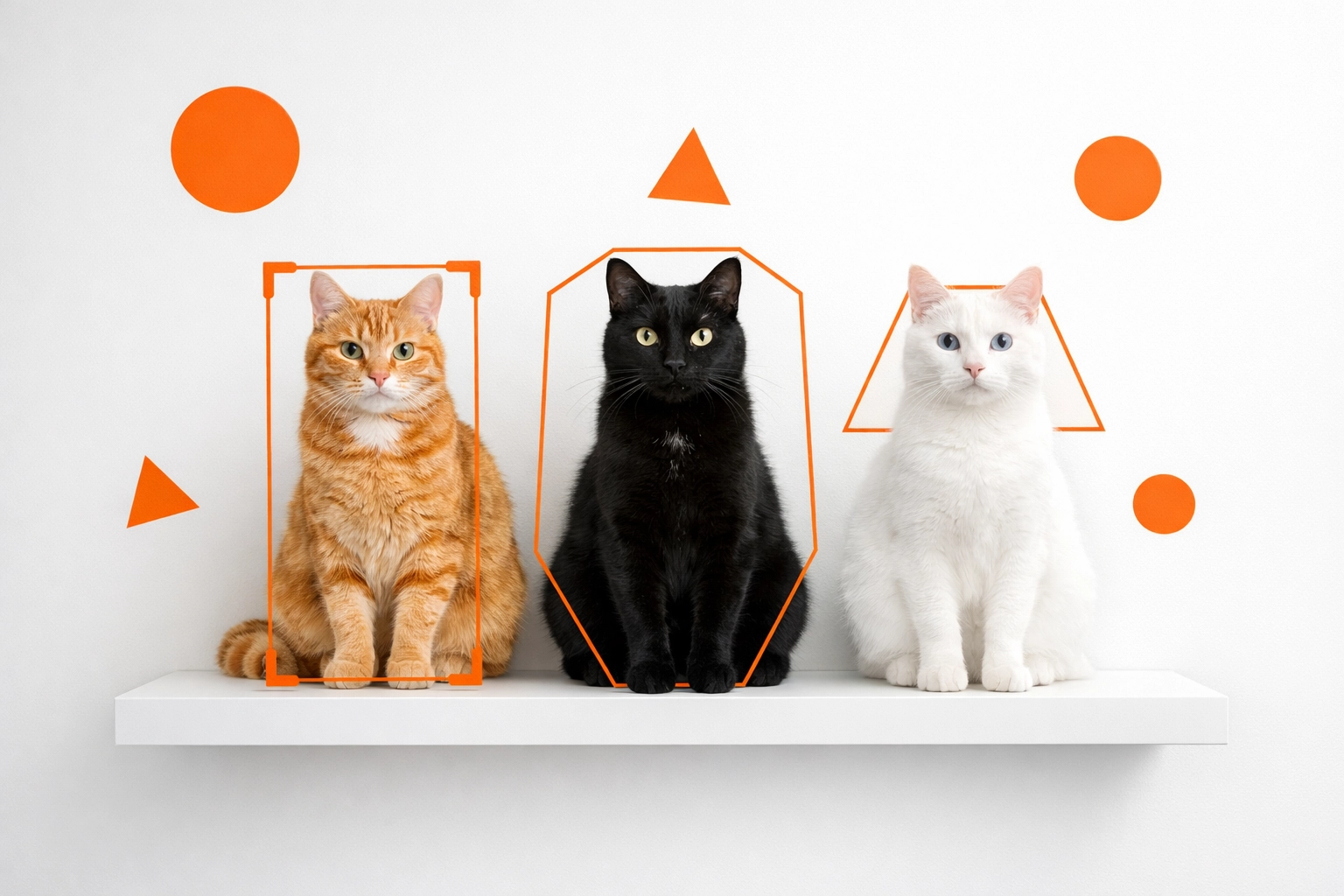 Three cats with AI recognition technology for multi-cat household health monitoring