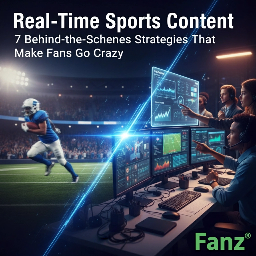 Fanz.us | Real-time sports content strategies and live sports social media Fanz.us real-time sports content hero image with Fanz® watermark, live sports social media strategy