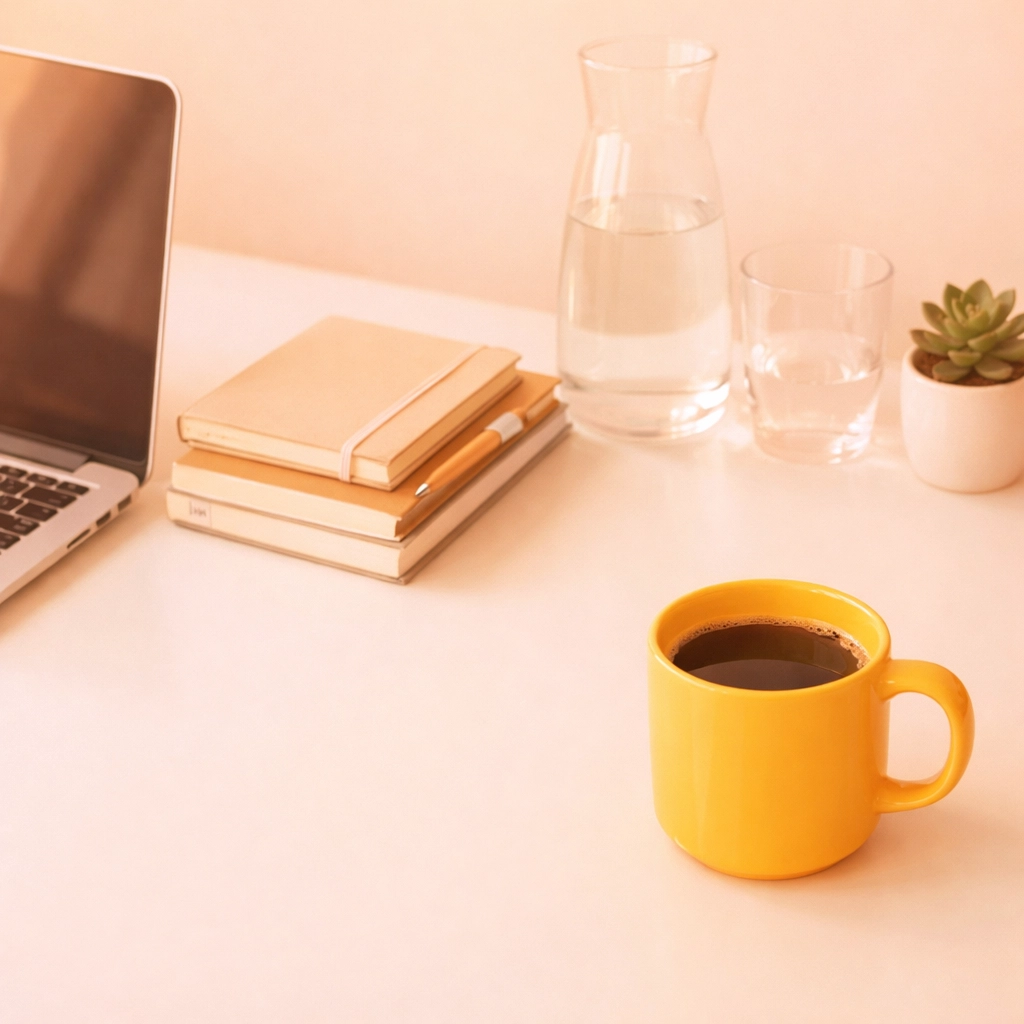 Clean minimalist workstation promoting employee productivity through expert office cleaning in Cedar Falls.