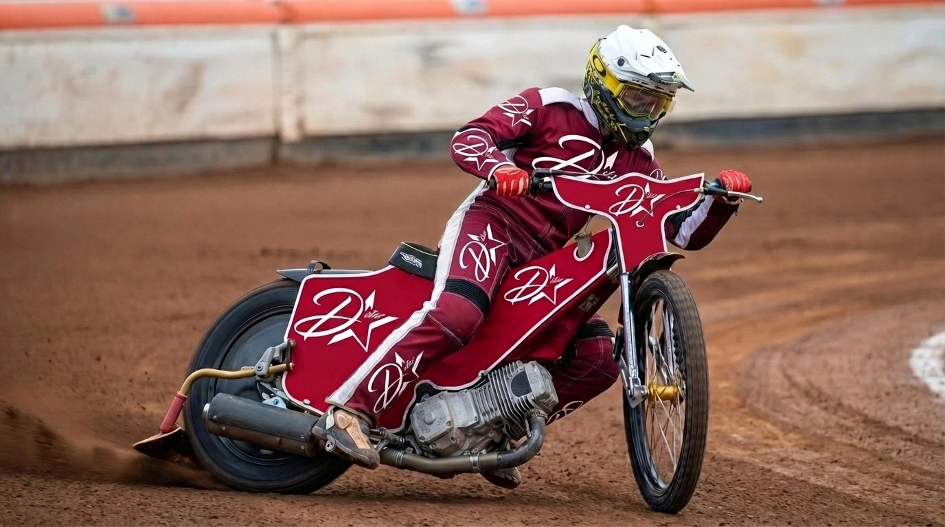 Speedway Rider in Dstar Race Suit