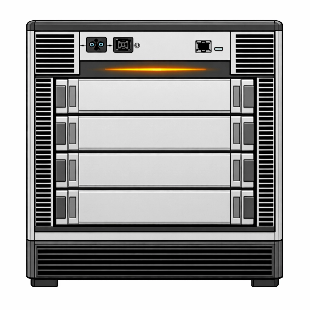 Schematische Darstellung eines Stromspeichers für Photovoltaik-Anlagen in Wien.