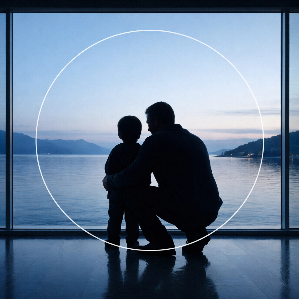 Parent and child looking at the coast, representing child custody and family law in Hampton Roads.