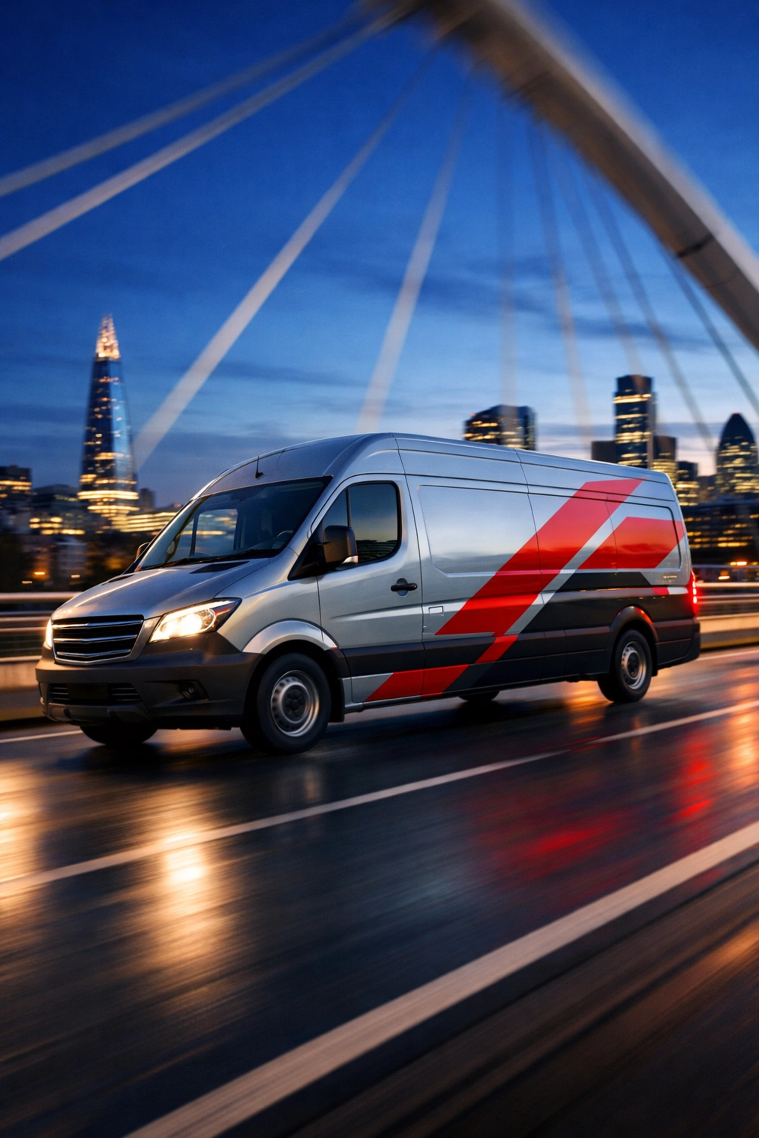 Delivery van providing distribution and logistics services across London, Enfield, and Hertford.
