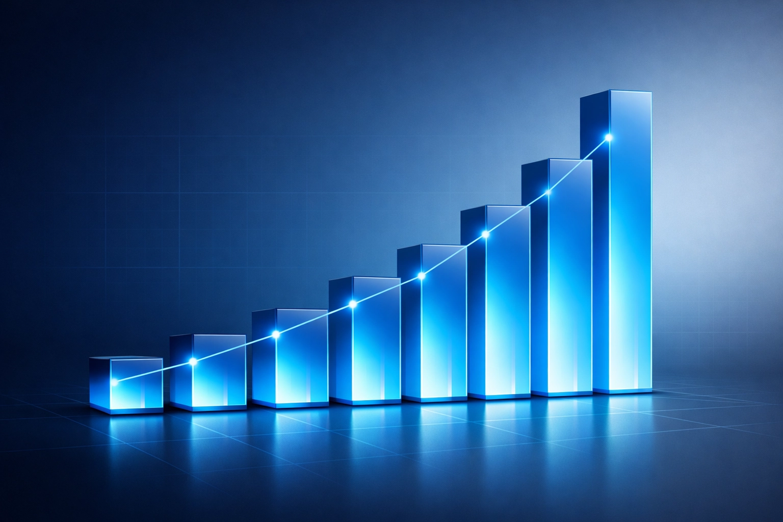 Business growth chart illustrating scalability of managed IT services for small businesses
