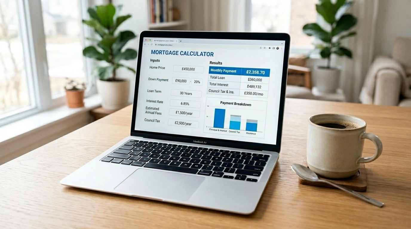 A close-up of a laptop screen showing financial growth and a cup of coffee.
