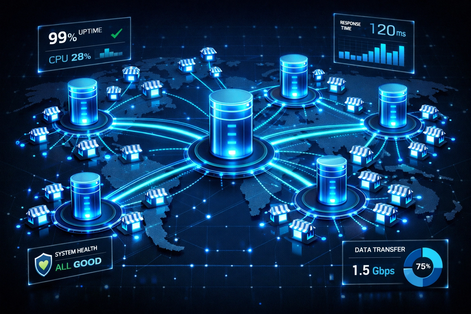 Hub-and-spoke MID Server architecture for ServiceNow ITOM across distributed retail locations