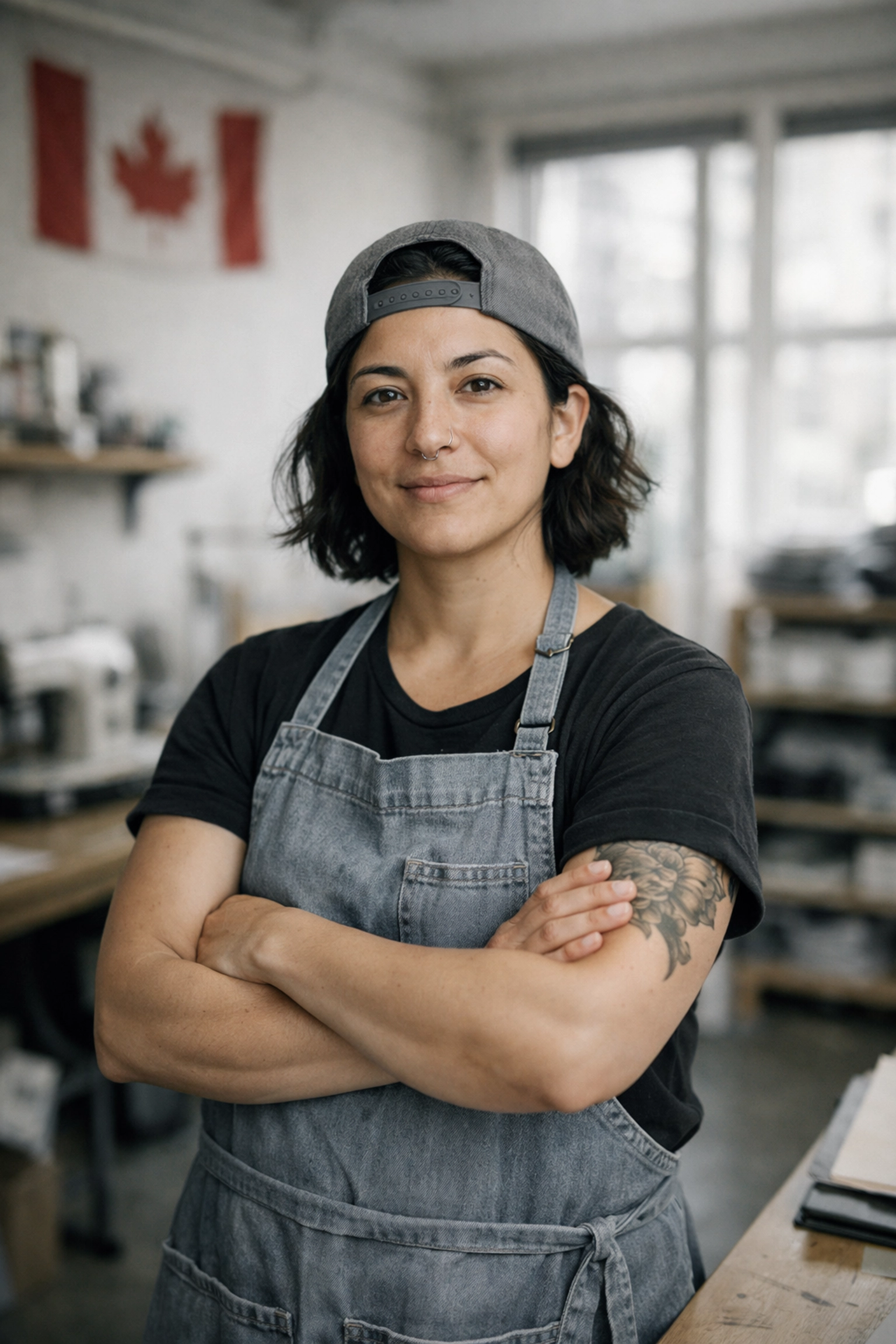 Confident Canadian small business owner ready to apply for fast business funding