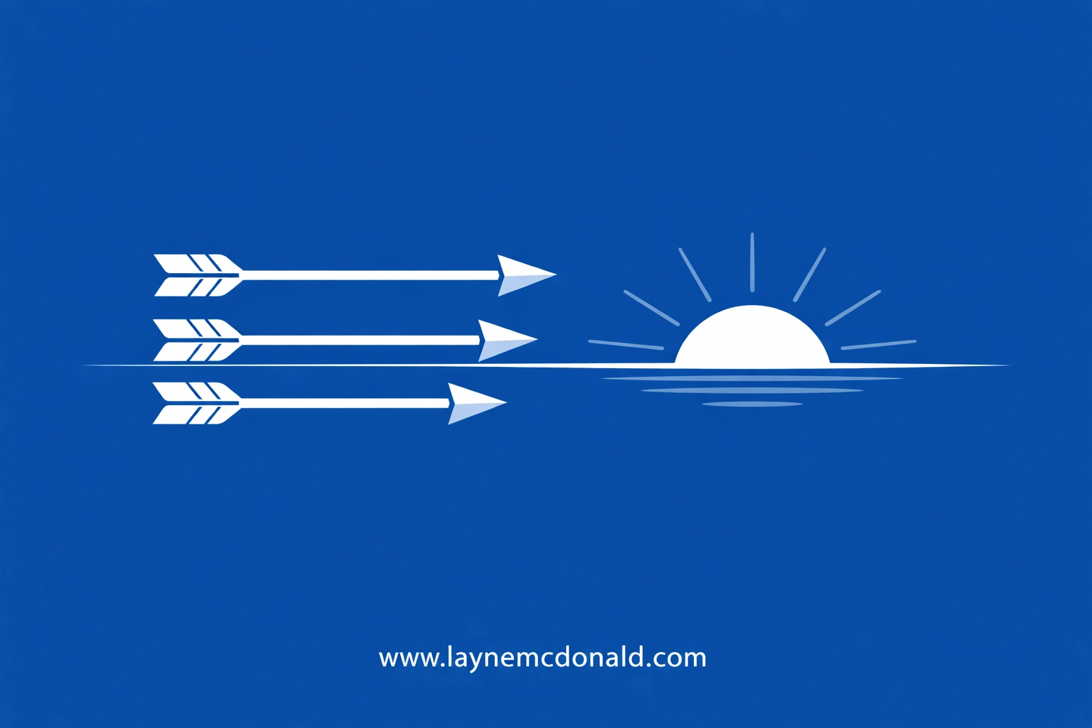 Minimalist illustration of arrows flying toward a horizon, illustrating strategic church vision and mission alignment.