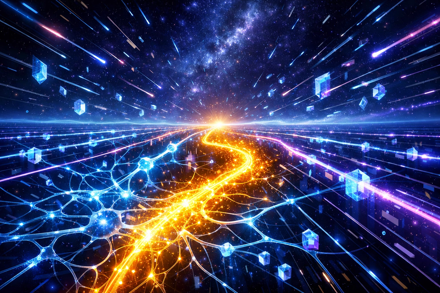 AI-powered smart routing optimizing crypto payments across multiple blockchain networks for lower fees.