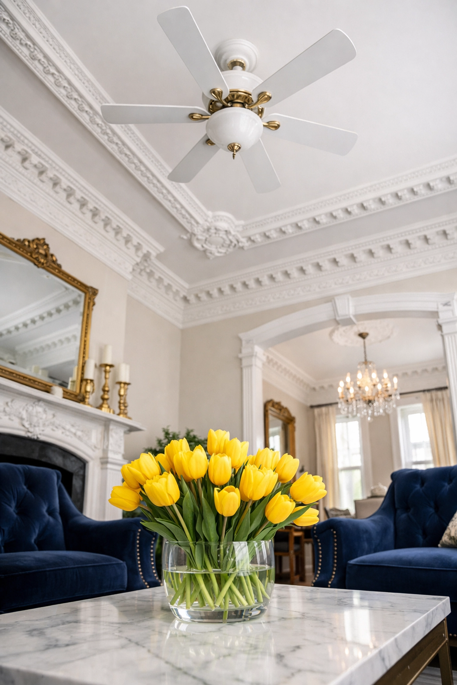 Spotless Victorian living room in Worcester cleaned top-to-bottom by professional maid services Worcester.