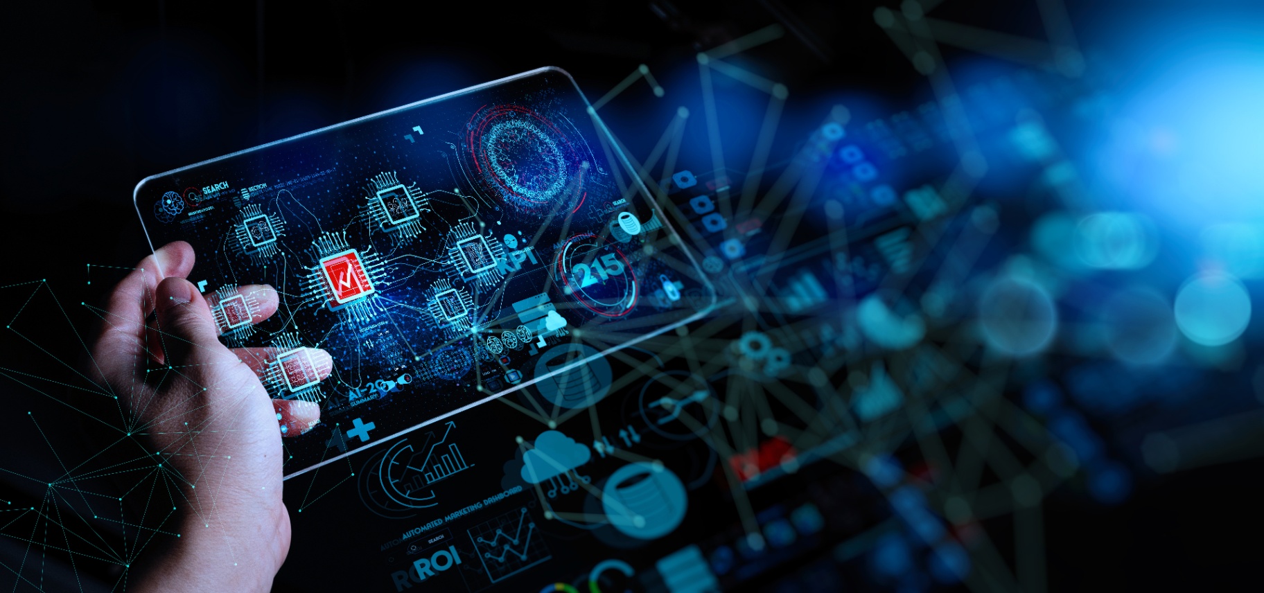 Digital Tablet with IT Infrastructure Dashboard