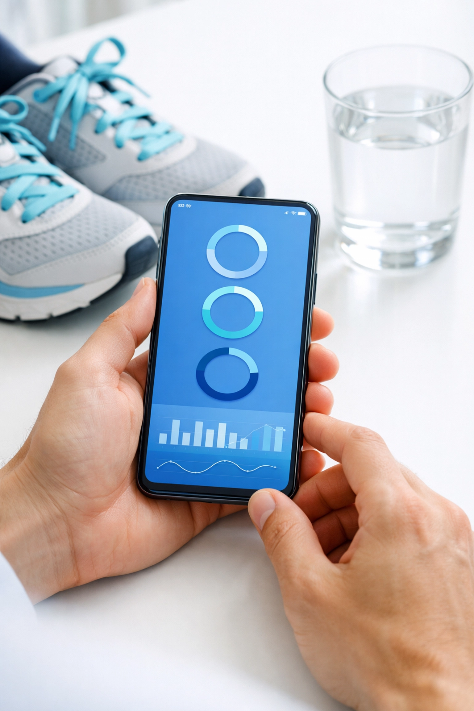 Person using a smartphone for a digital health assessment to explore medical weight loss options.