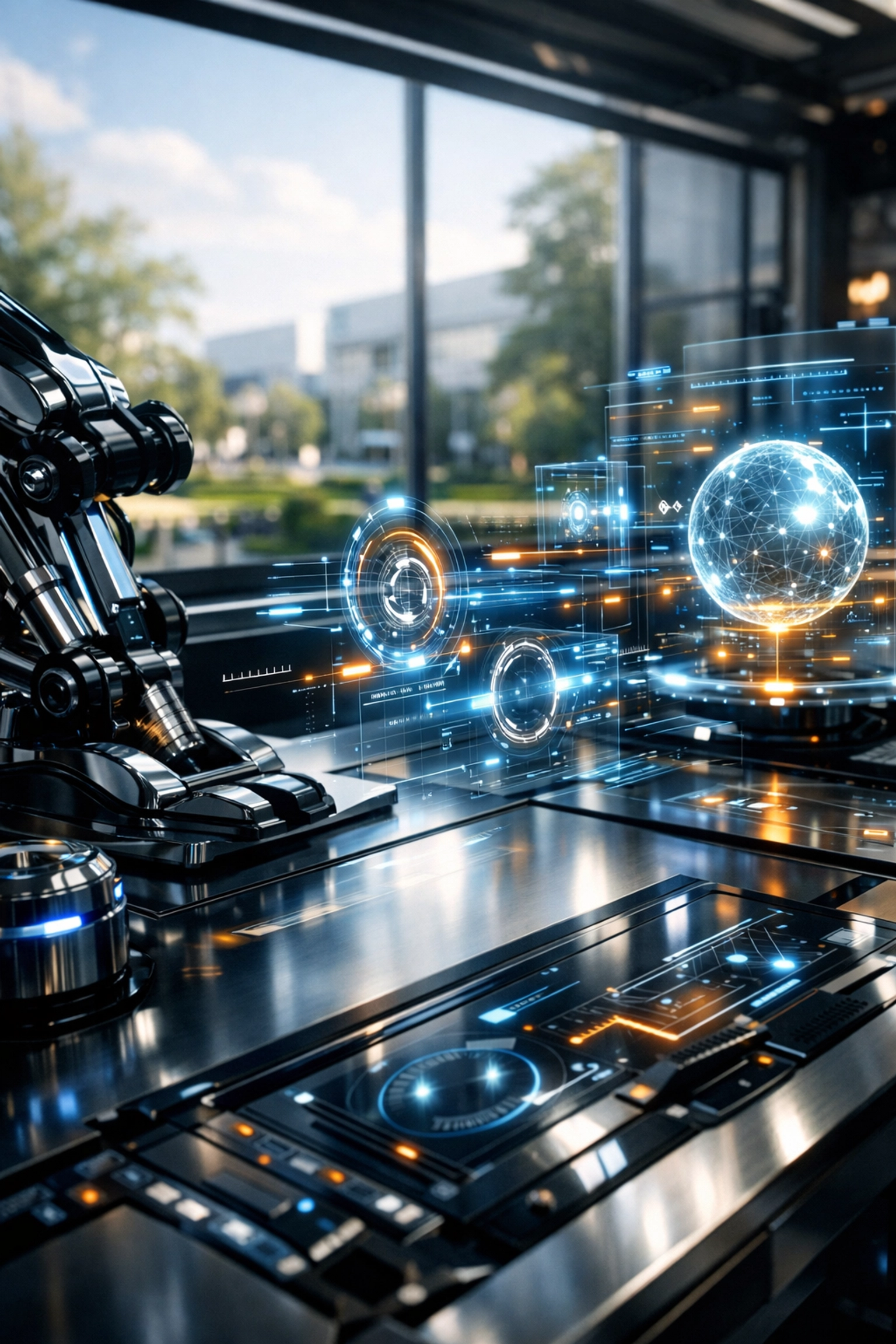 Advanced industrial workstation highlighting modern equipment financing and technological business trends.