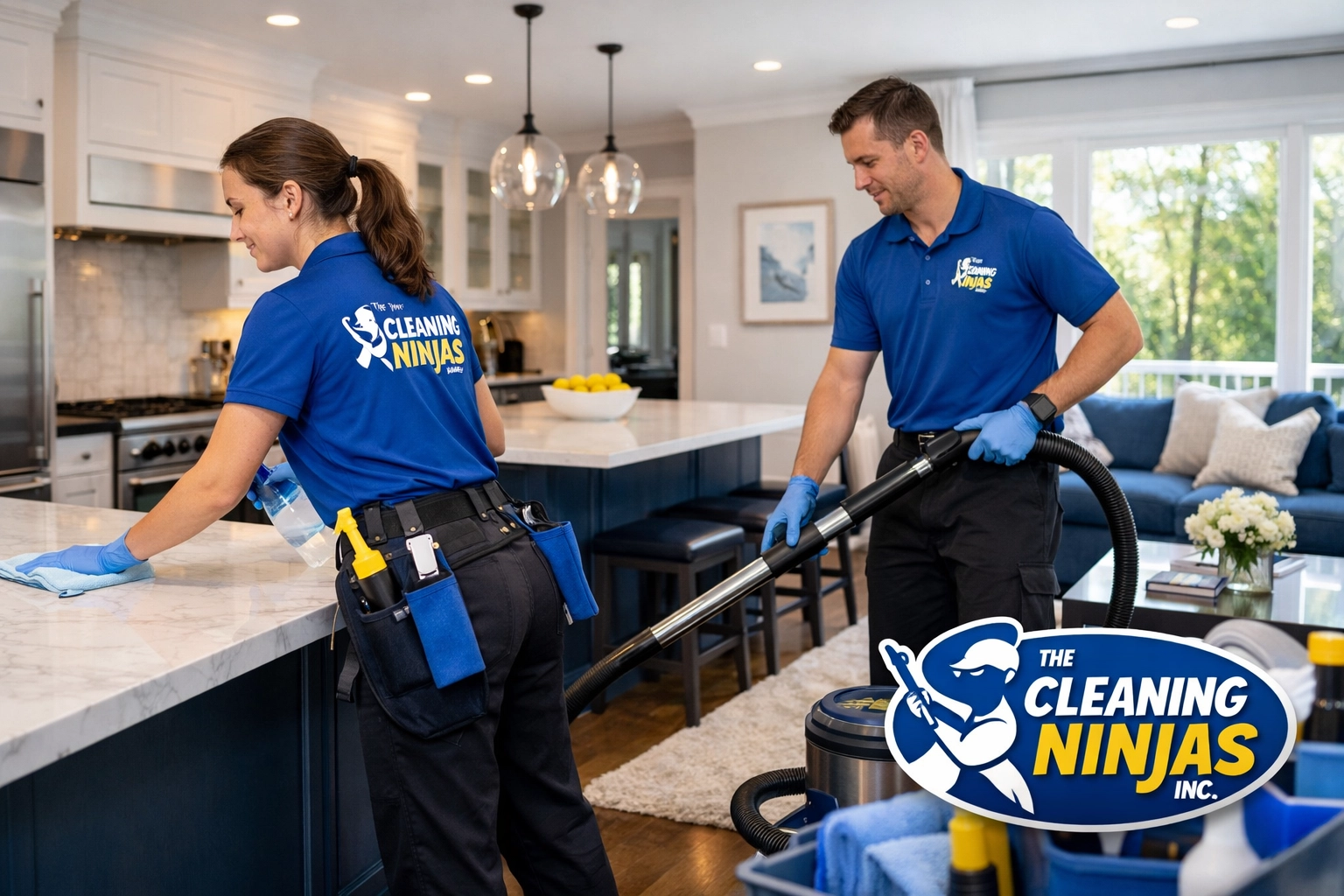 Residential Cleaning Medfield: A spotless and organized living room in a Medfield home