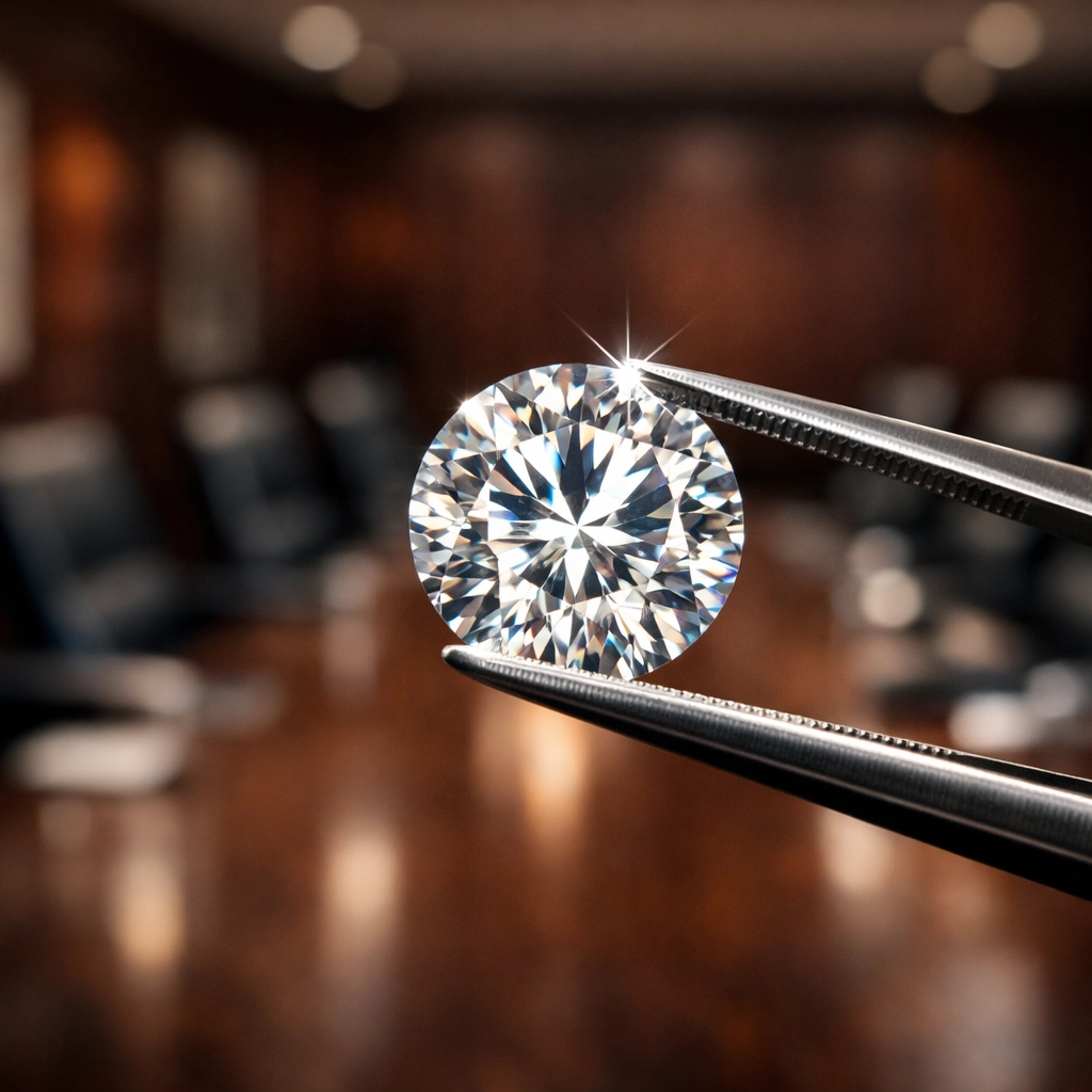 A single polished diamond symbolizing high-quality MQLs and the shift from lead volume to value.