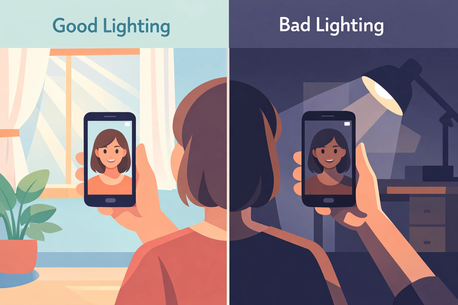 Natural window lighting vs artificial lighting for smartphone video production