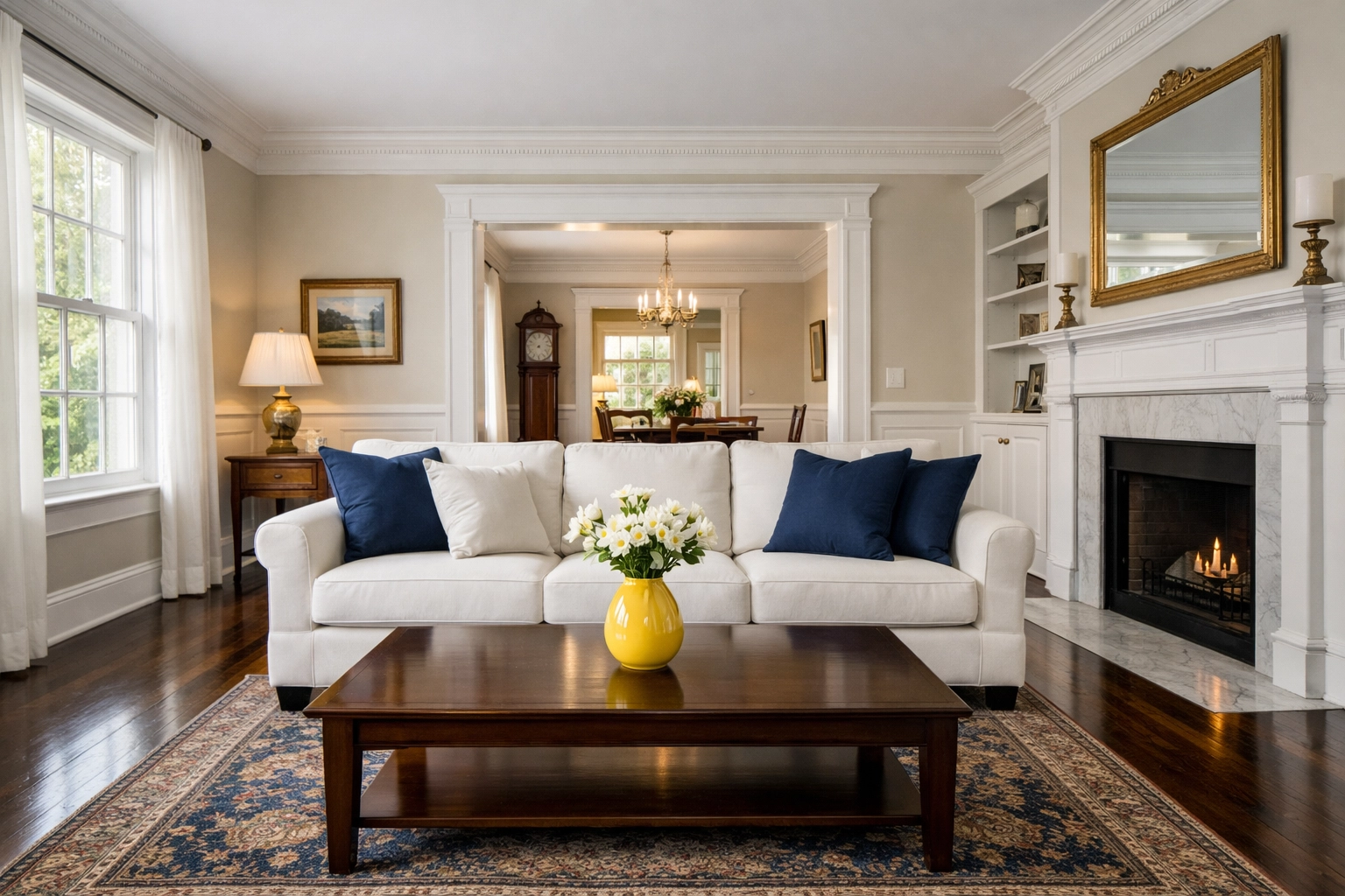 Spotless interior of a Lexington historic home after a visit from professional cleaning services near me.