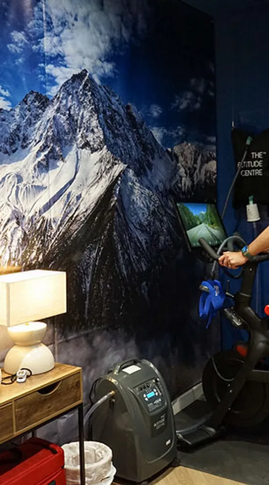 The specialised room where Vivian spent his year preparing for the thin air of the Himalayas