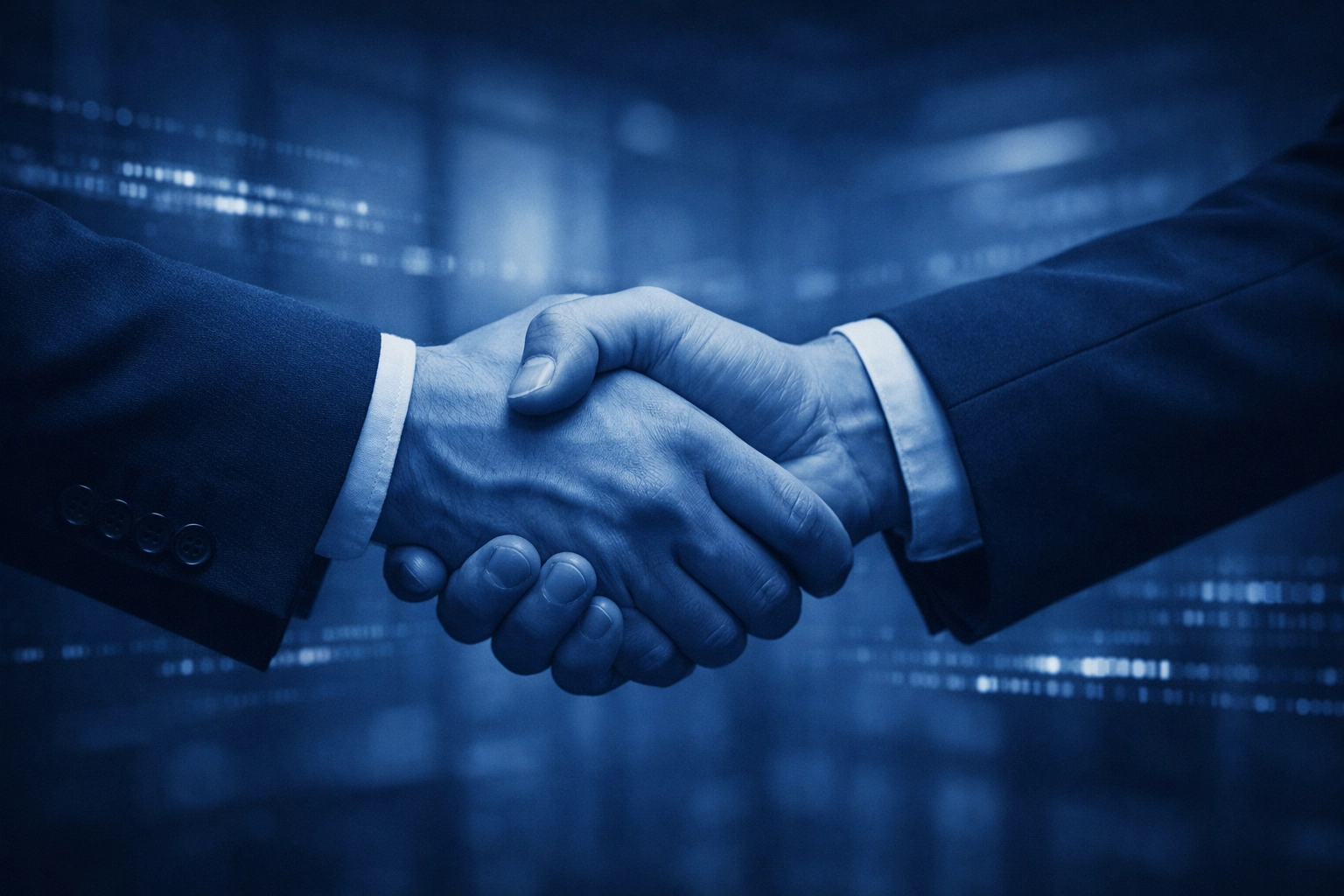 A firm handshake representing a confidential and direct accountancy practice sale through a trusted broker.