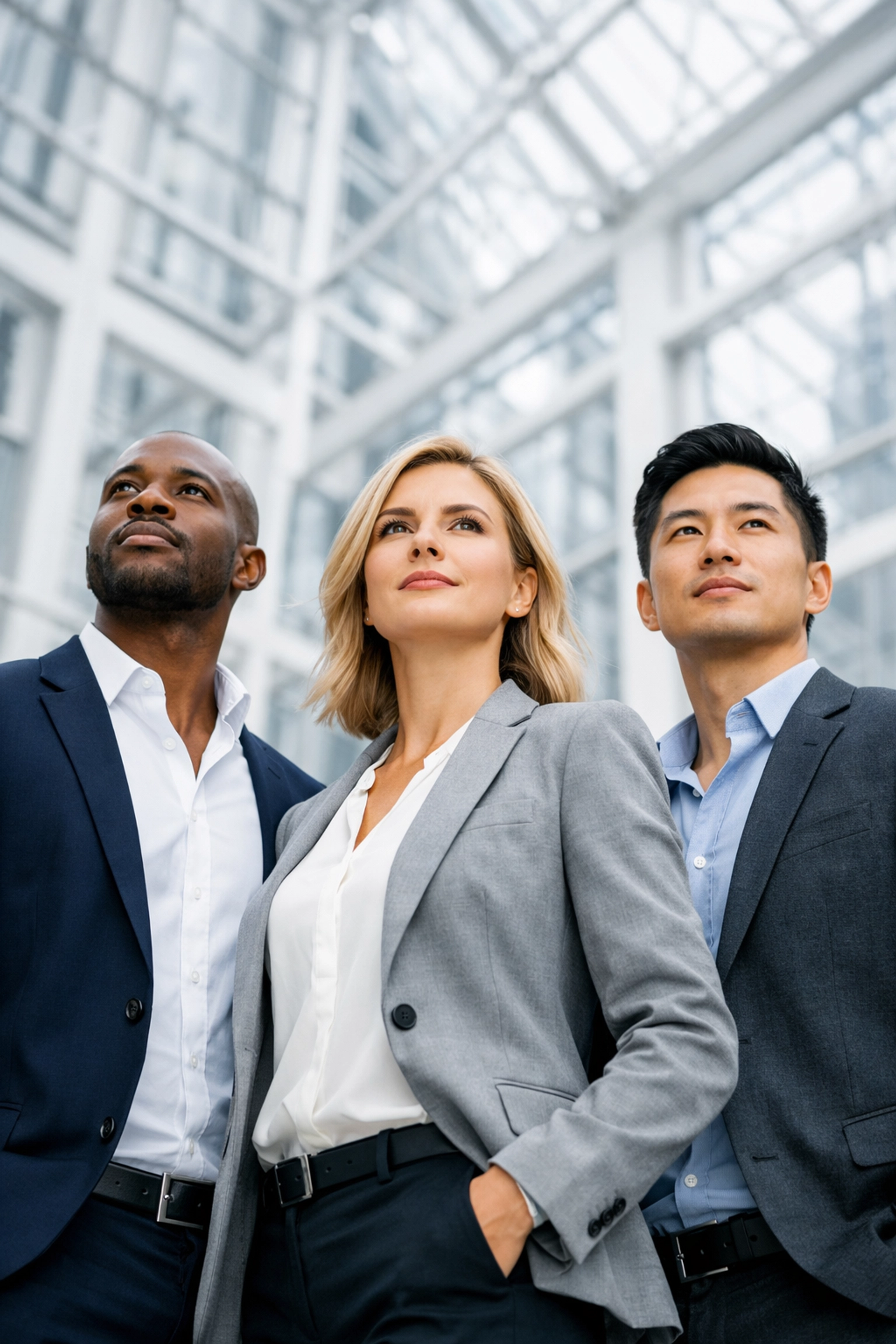 Diverse team of successful Brown Agency leaders in a modern professional setting.