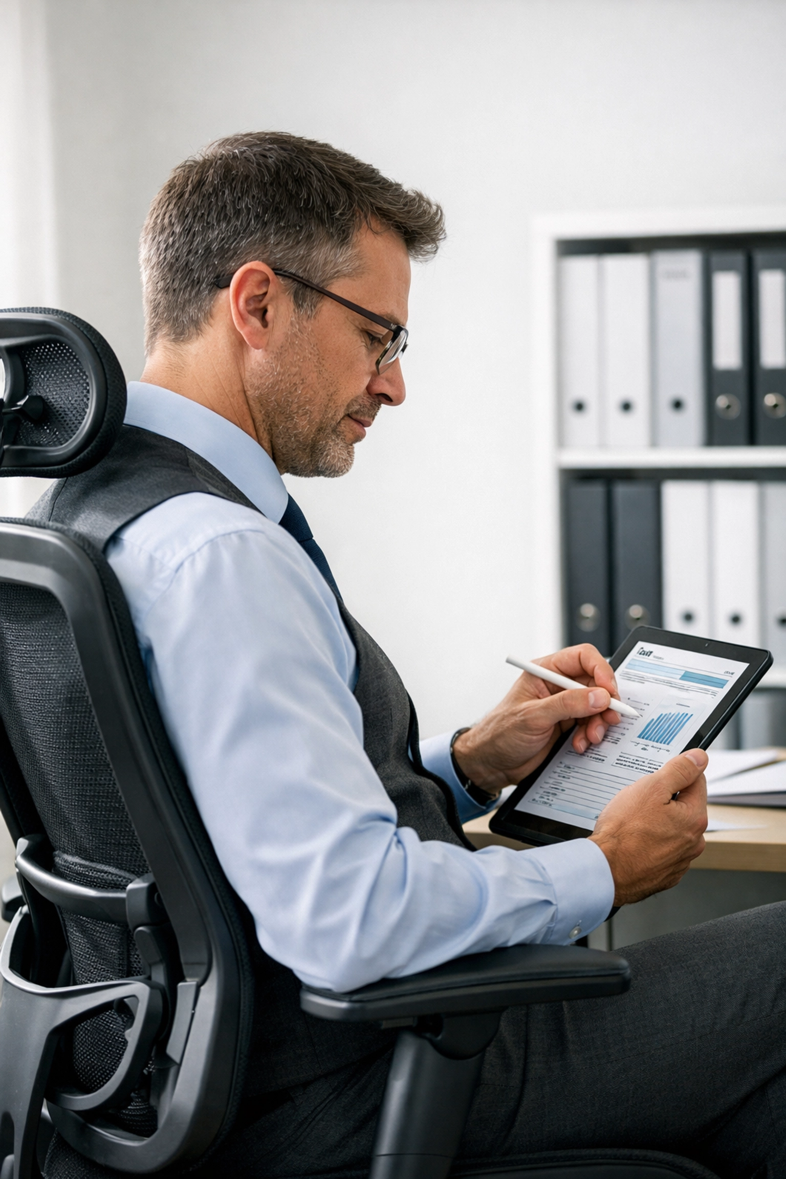Tax preparer reviewing digital documents for IRS due diligence during service bureau training