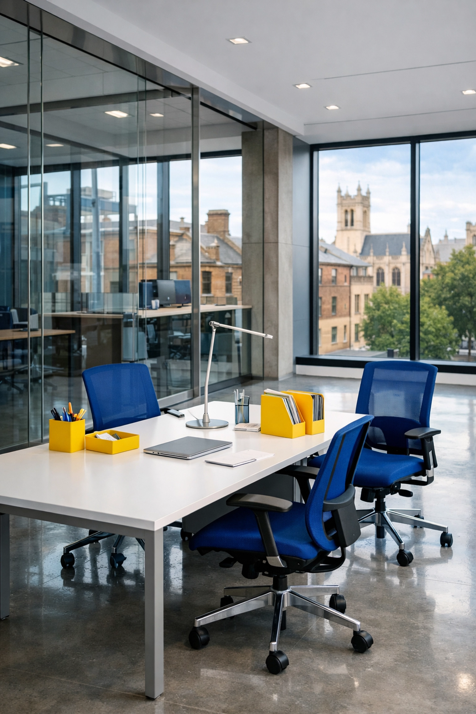 Spotless modern office space highlighting professional office cleaning Cambridge services for businesses.