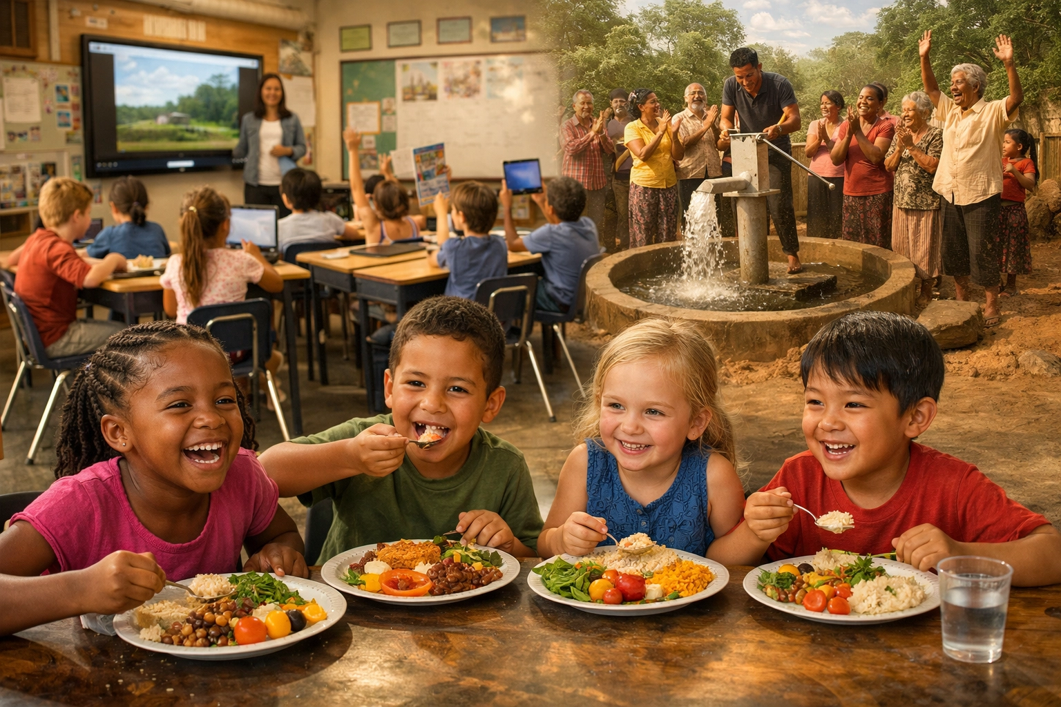 Real-world impact of Larecoin payments: hunger relief, education programs, and clean water access