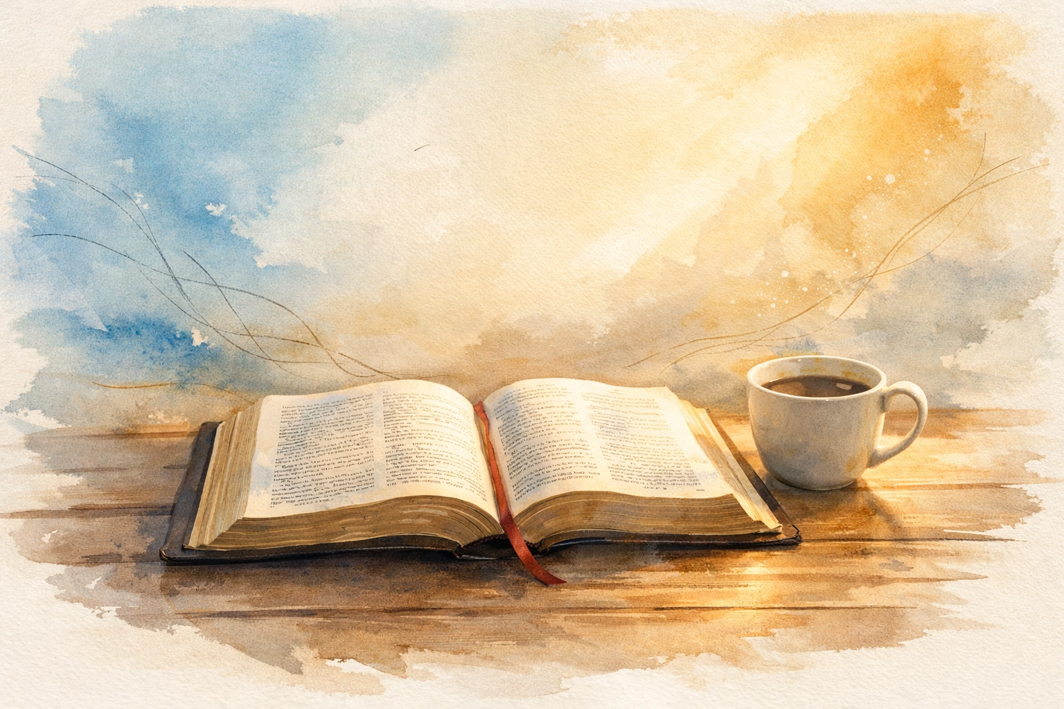 Open Bible on table with morning light for Christian leadership reflection