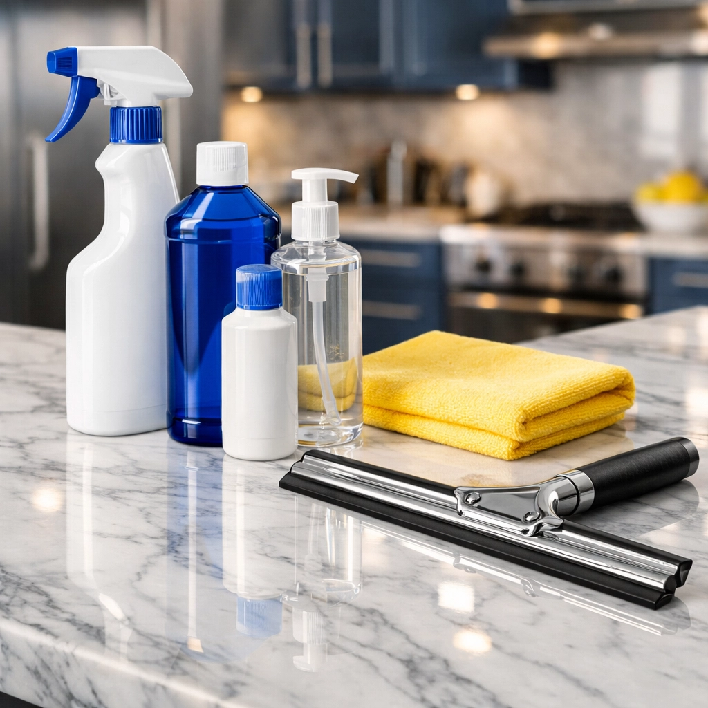 Eco-friendly supplies ready for deep move-out cleaning Worcester to secure a security deposit.