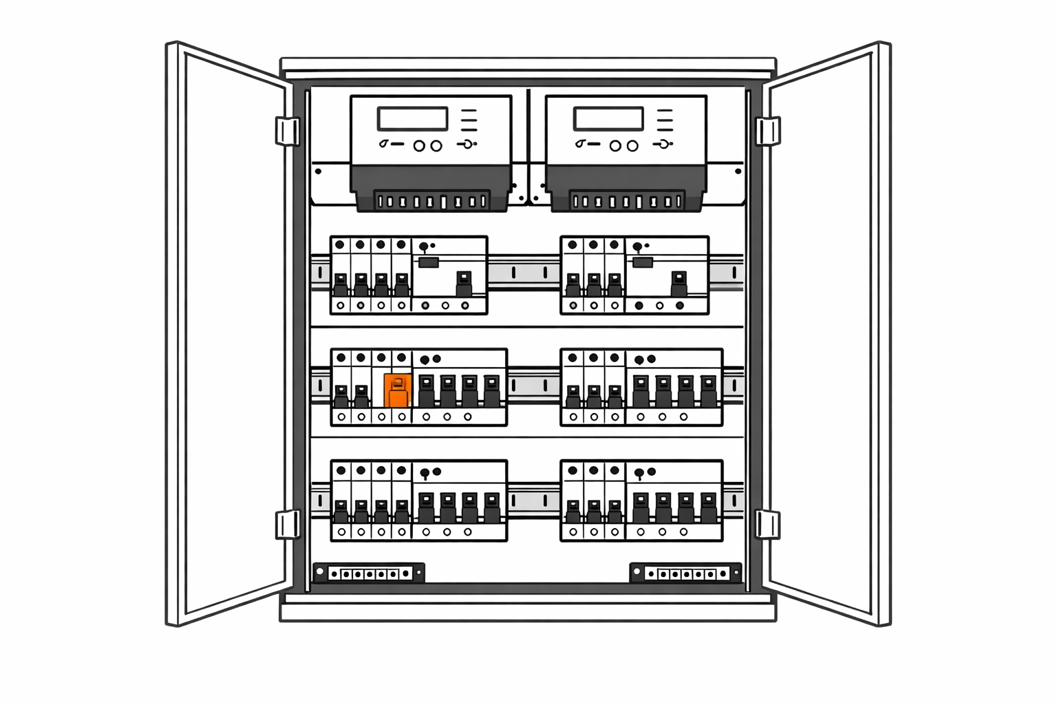Moderner Zählerschrank als Basis für eine sichere Wallbox Installation in Wien.