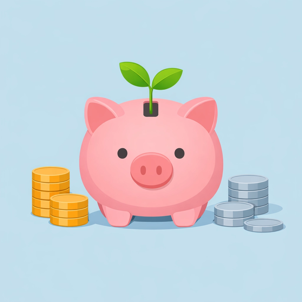 Crecimiento de ahorros para el pago inicial o down payment de una casa.