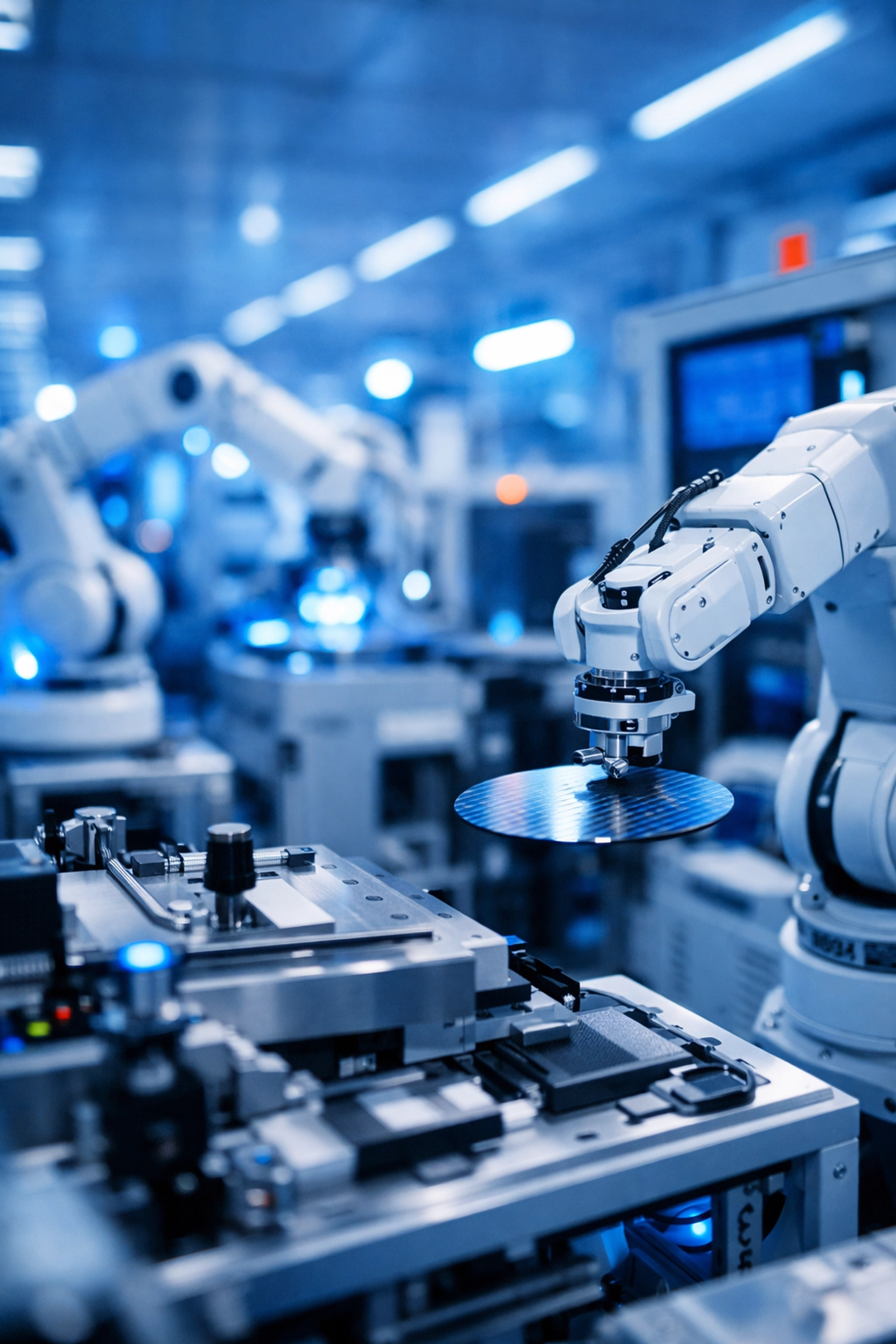 High-tech semiconductor manufacturing facility showing China's automation and tech investment