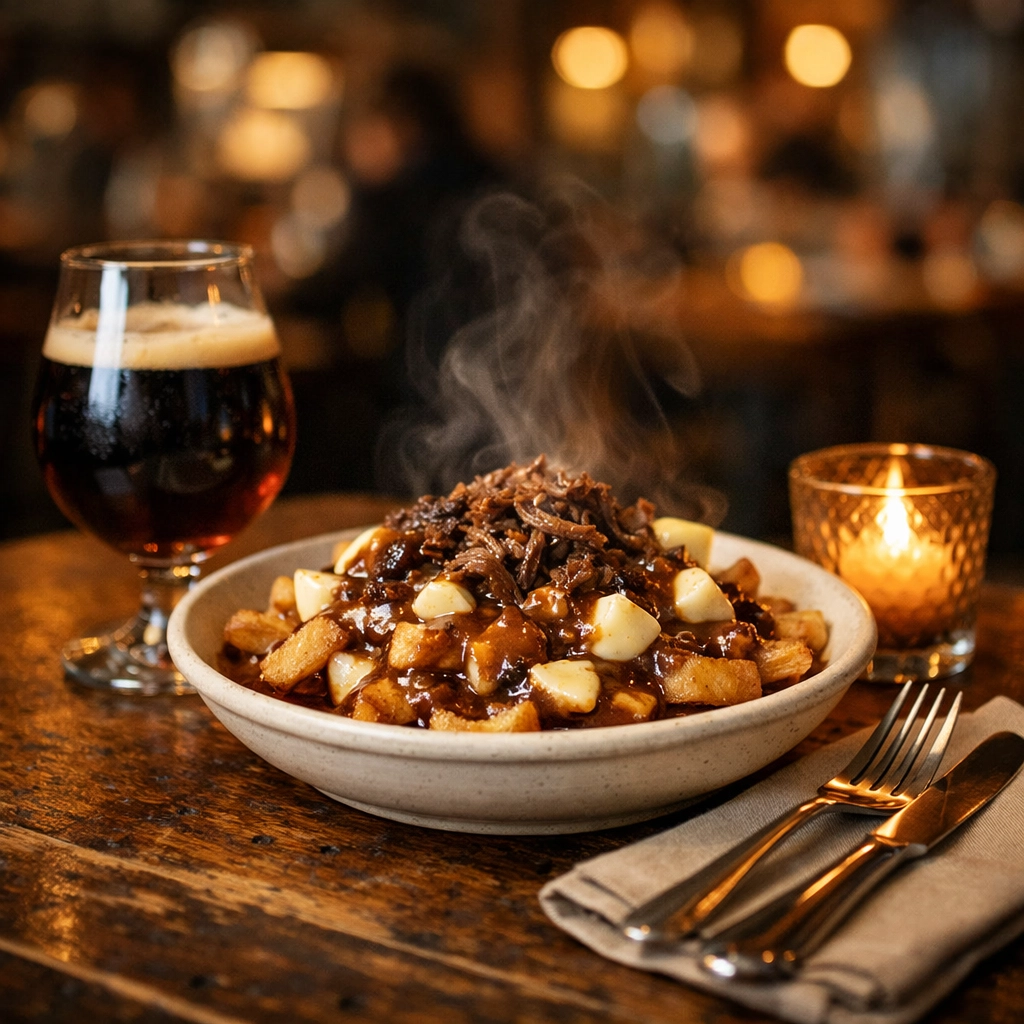 A gourmet meal and craft beer at one of the best restaurants in Montreal during a food crawl.