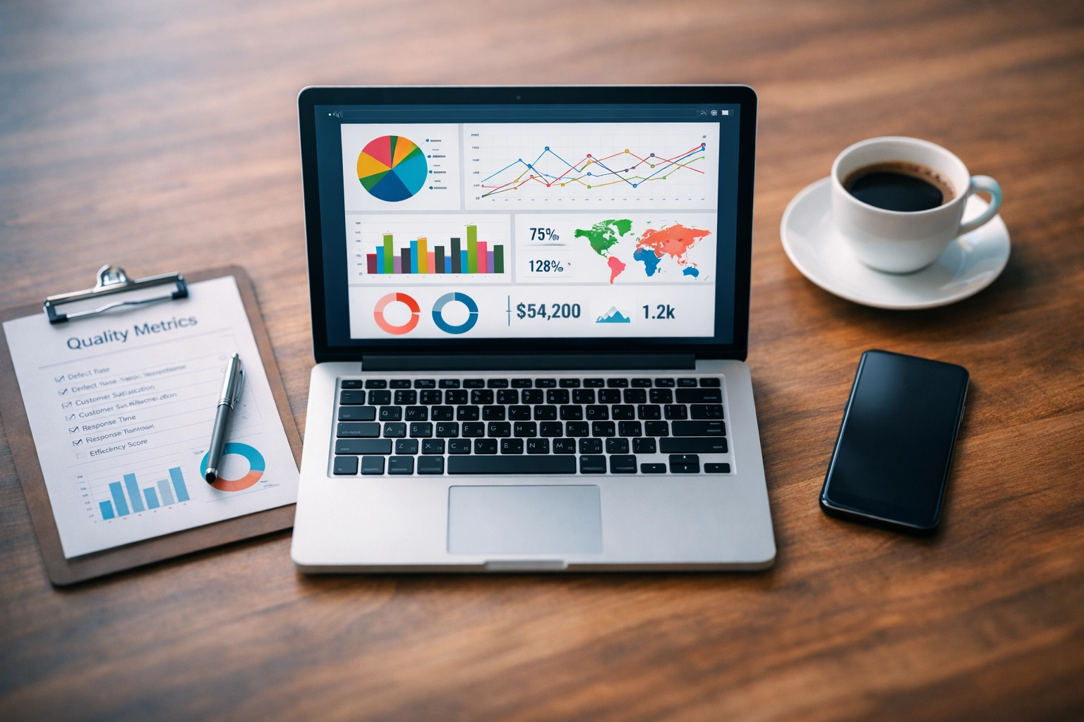 QAPI data dashboards and quality metrics displayed on laptop for behavioral health directors