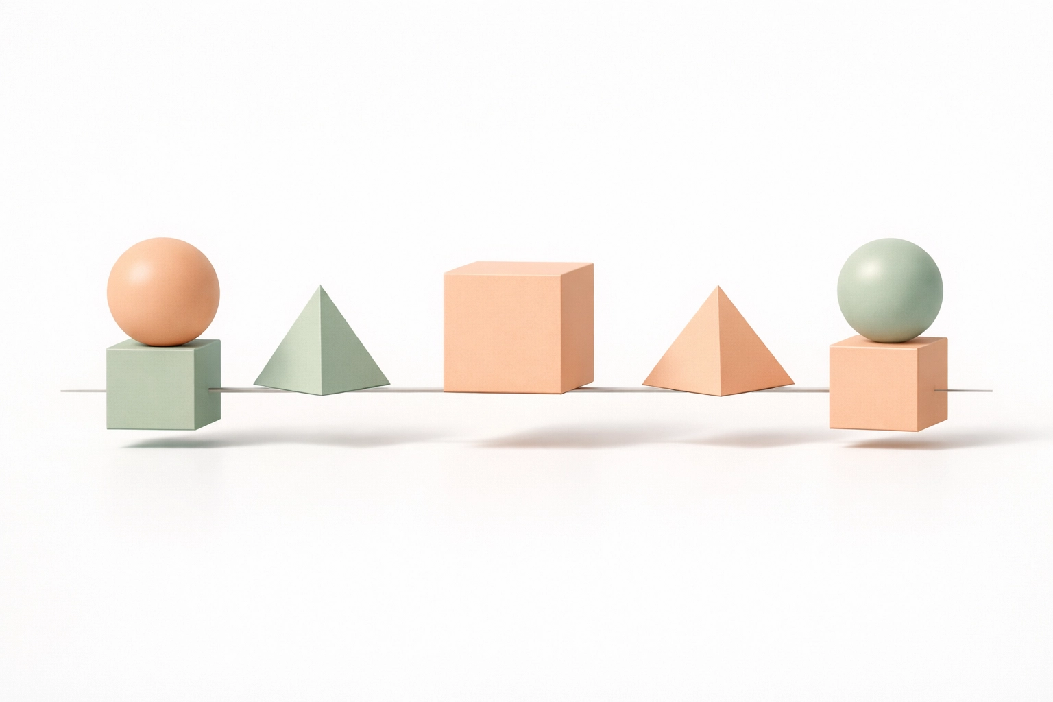 Balanced shapes representing an objective promotion system to help retain diverse LGBTQ+ talent in leadership roles.