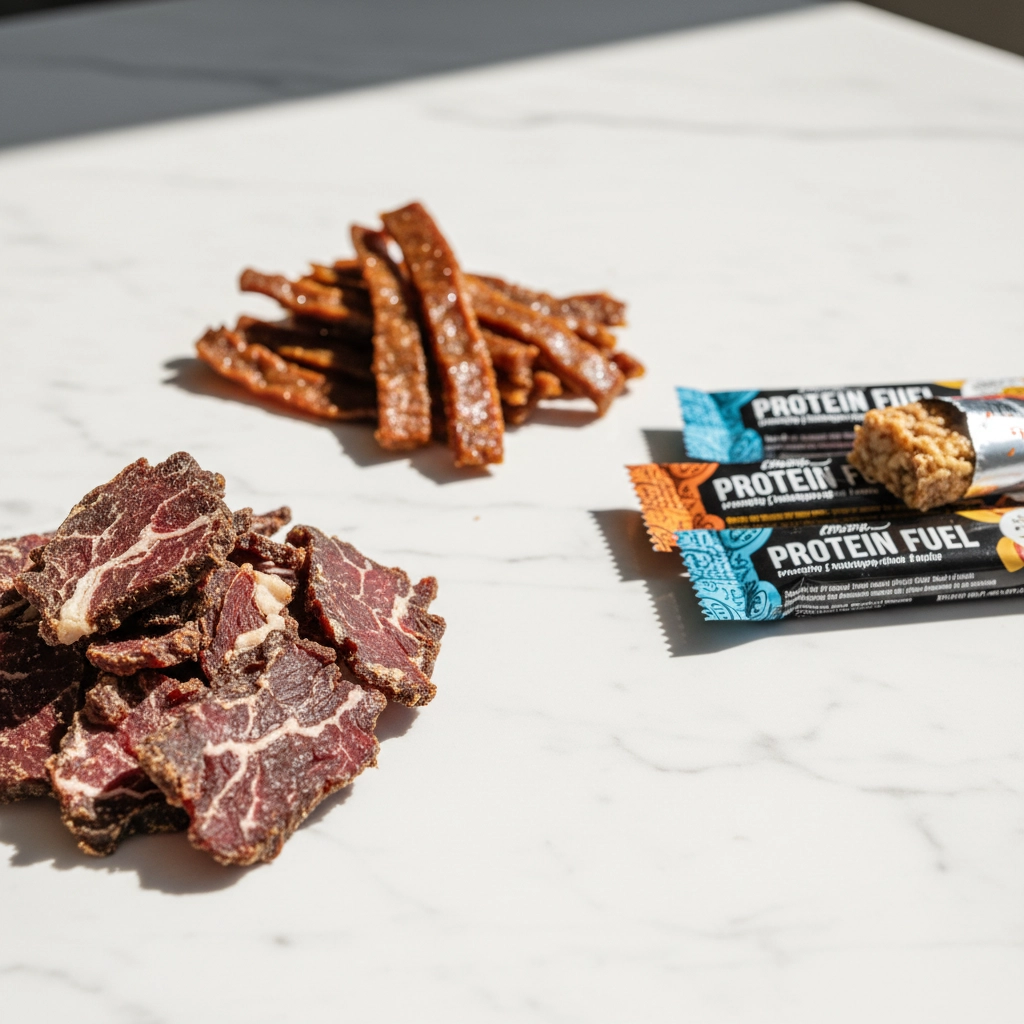 Biltong slices close up, biltong nutrition, benefits of biltong, best cuts for biltong