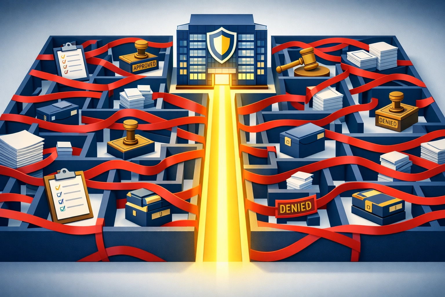 MSB regulatory compliance pathway cutting through complex government bureaucracy maze