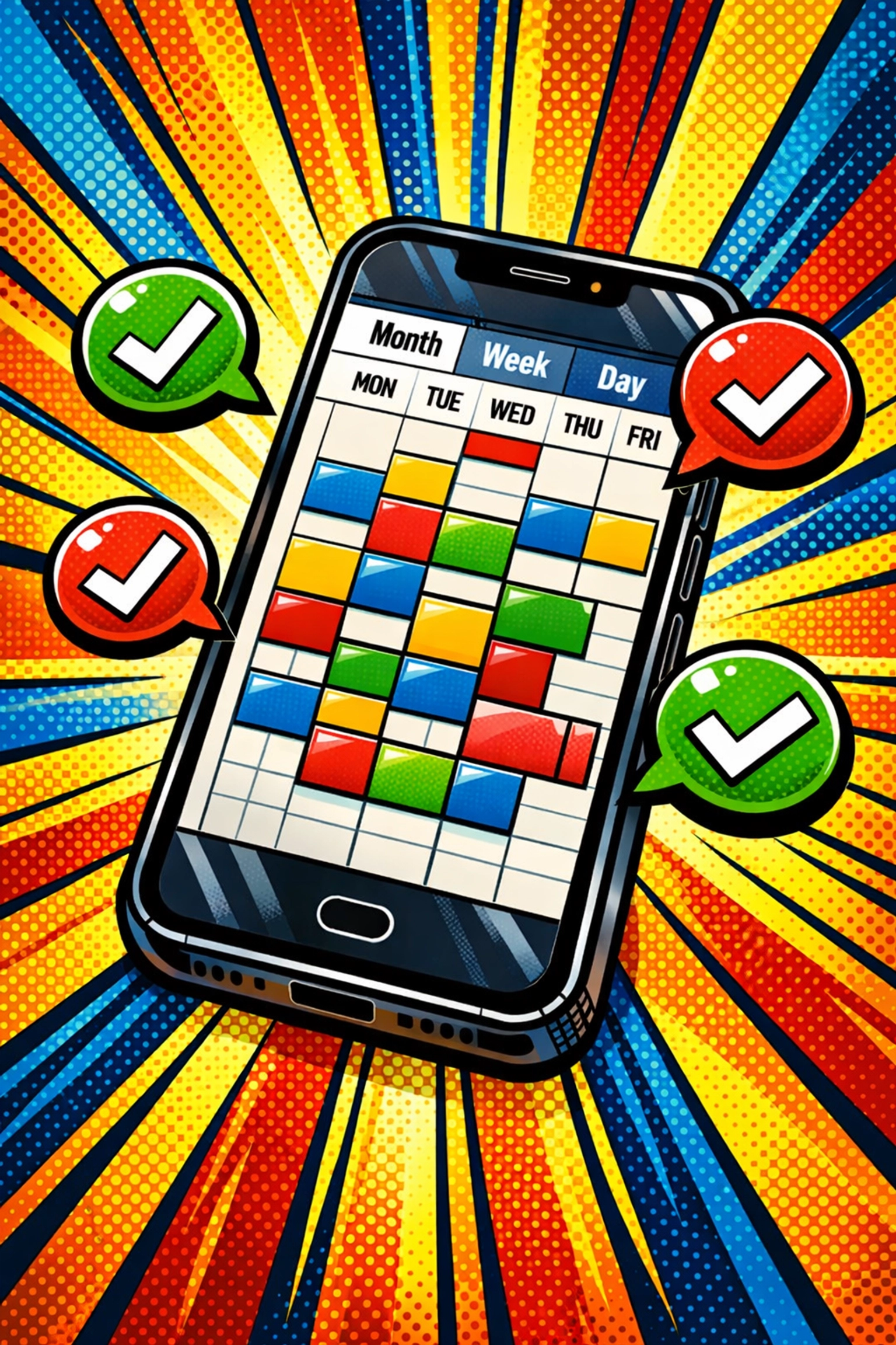 Automated calendar scheduling with AI showing organized appointments and completed tasks