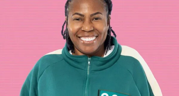 Smiling woman radiating positivity and approachability