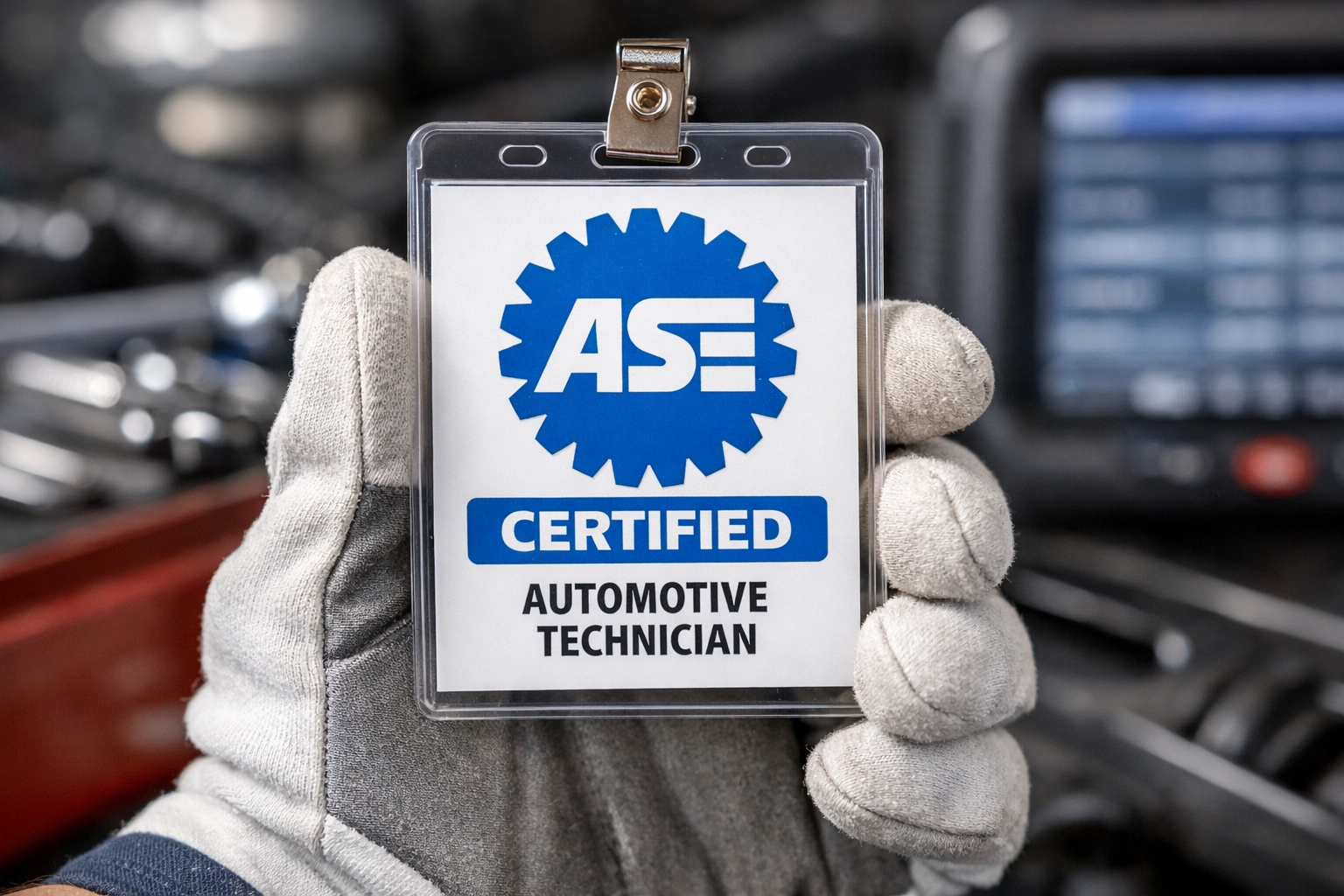 ASE certified mechanic credentials showing professional automotive expertise and qualifications