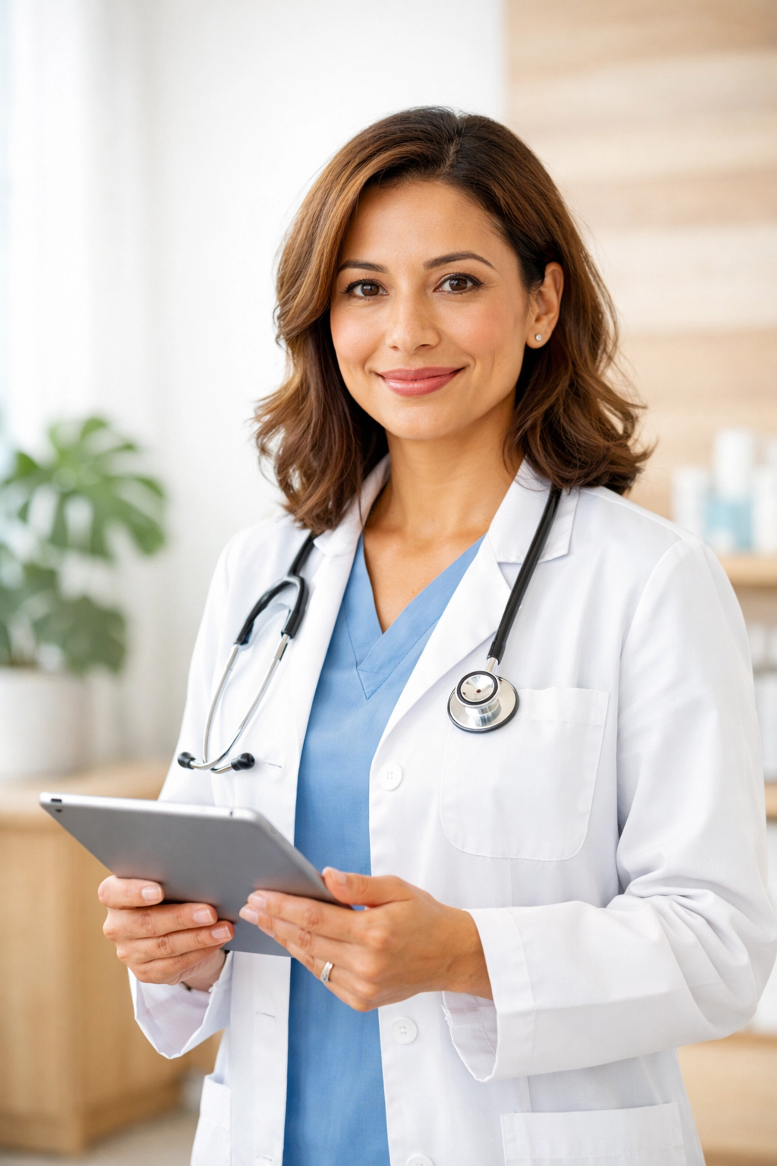 Professional healthcare provider reviewing medical eligibility for a prescription weight loss program.