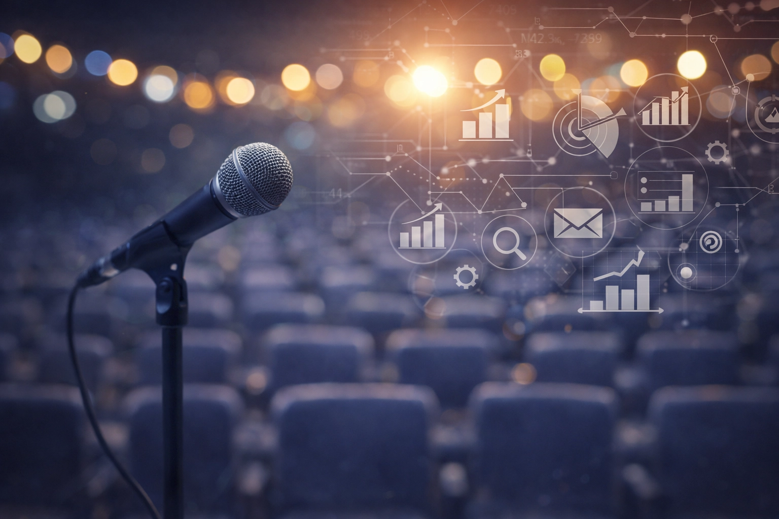 Simon Leung professional speaking and event marketing concept image (no faces)