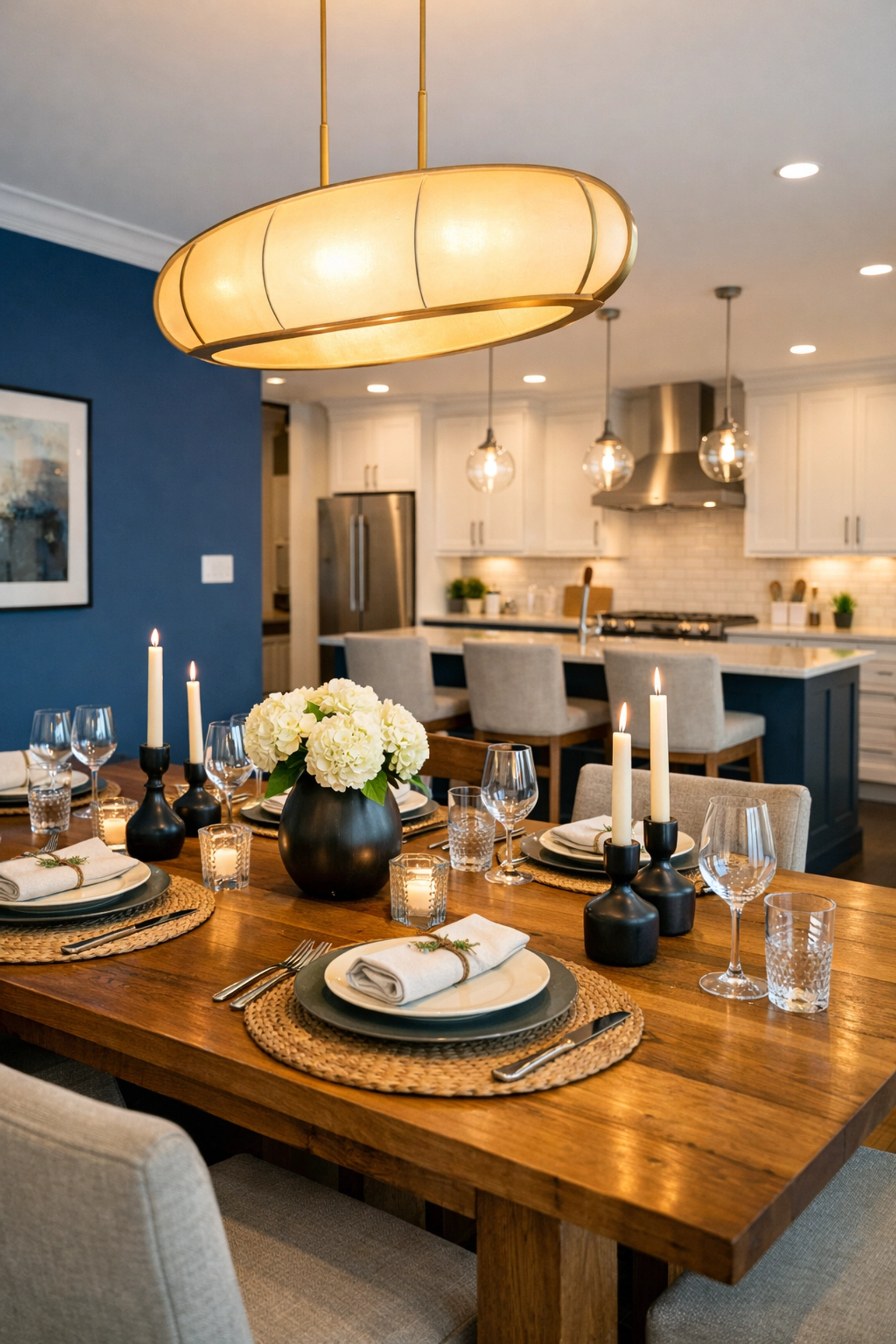 Spotless open-concept dining and kitchen area following a top-tier house cleaning in Milford.