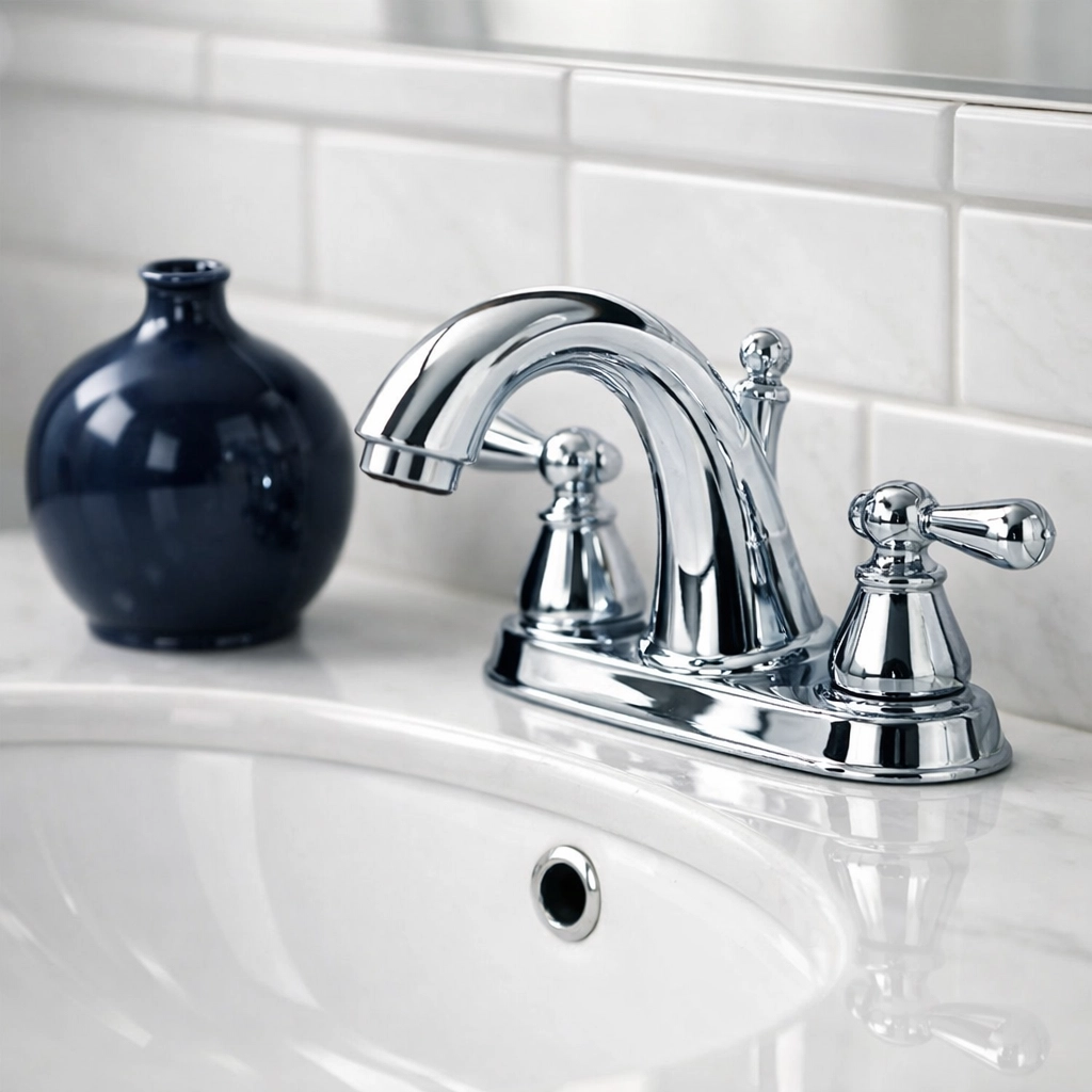 Polished bathroom sink and faucet showing the detail of a professional move-out cleaning in Worcester.