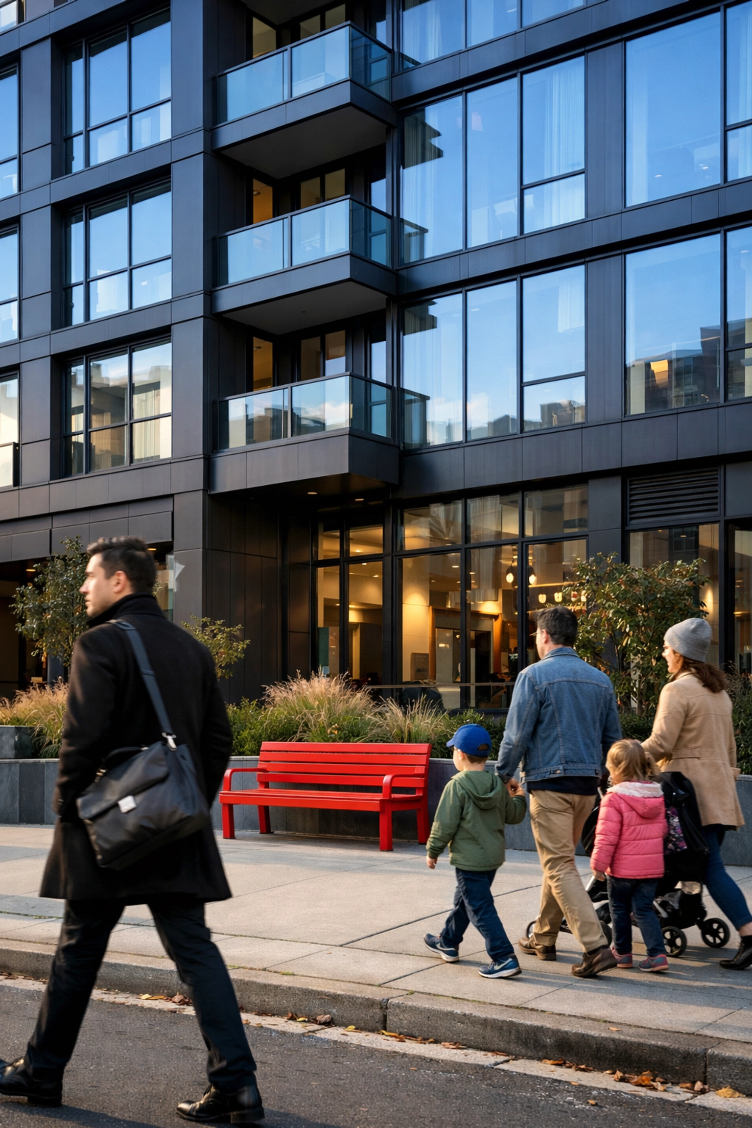 Modern mixed-use residential building in Regent Park showing integrated housing and community spaces.