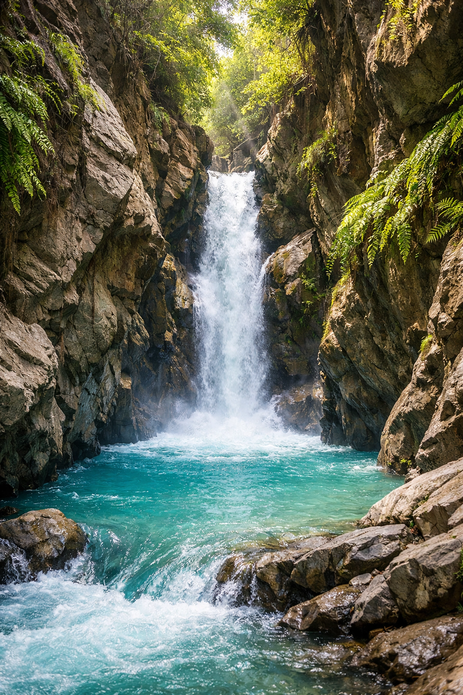 Beautiful La Leona Waterfall tour, a top activity booked through Liberia airport transportation.