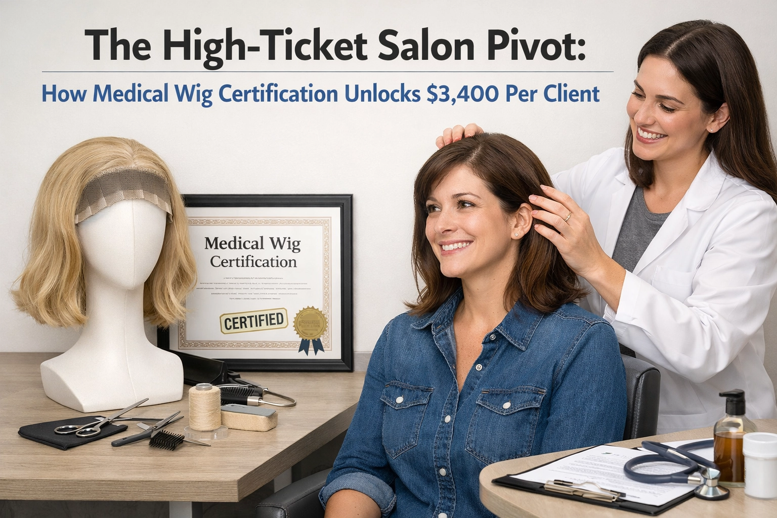 [HERO] The High-Ticket Salon Pivot: How Medical Wig Certification Unlocks $3,400 Per Client